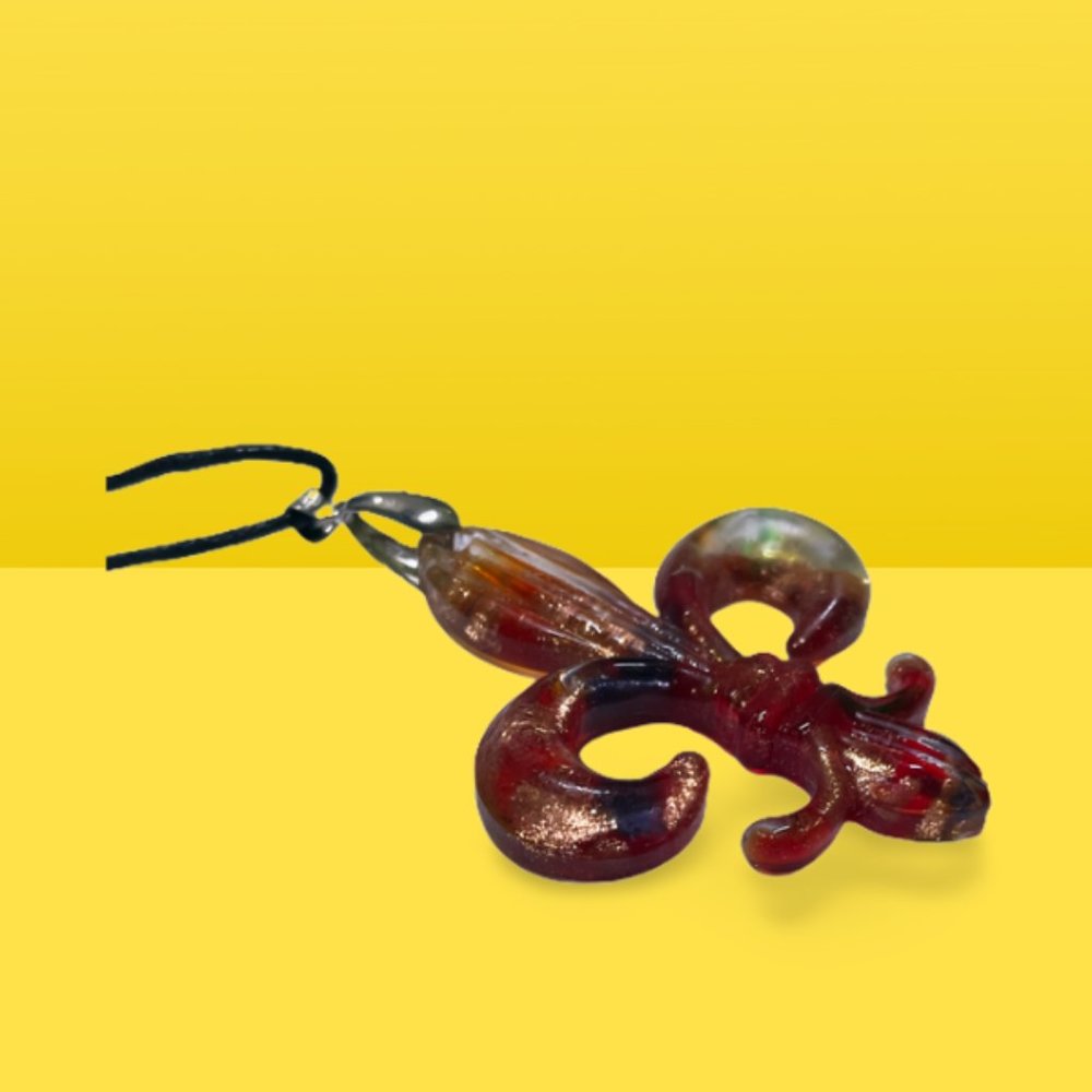 Glass Fleur Design Necklace